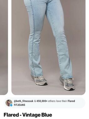 FITJEANS Light Vintage Blue Flare Jeans